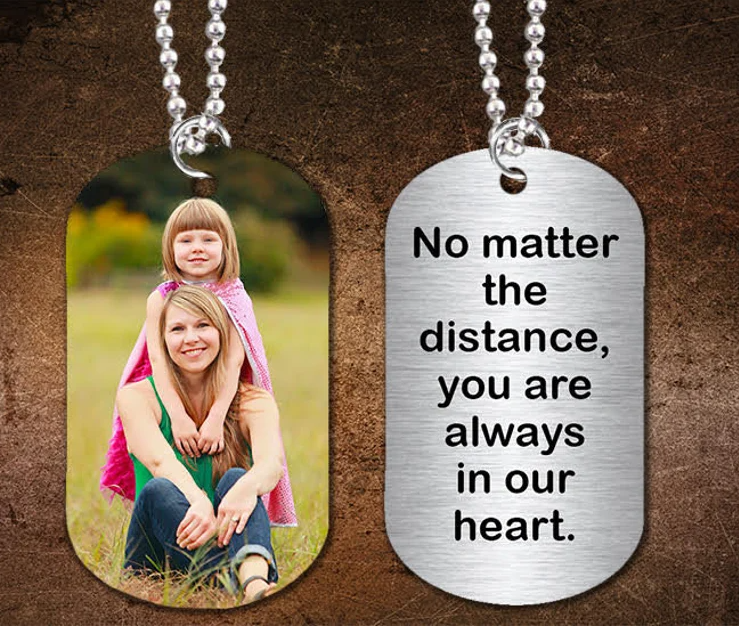 【COLOR】Custom Personalized Dog Steel Necklace with Your Picture,Text