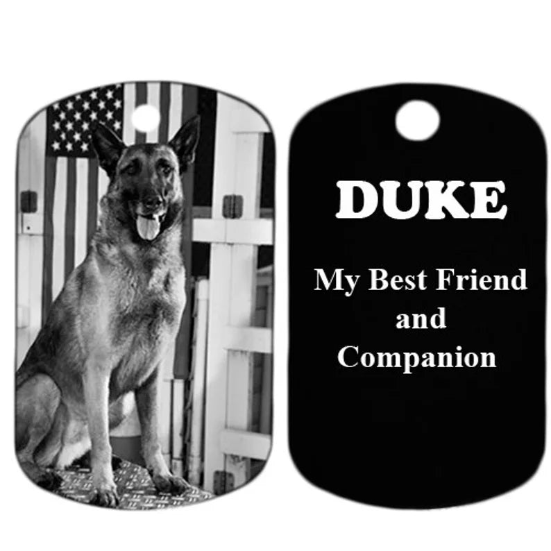Beautiful Personalized Steel Photo Dog Tag Pendant